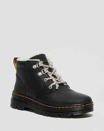 Dr Martens Bonny Faux Shearling Forede Ankelstøvler Dame Sort | DK 42VRW